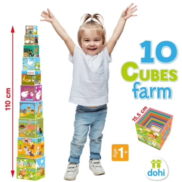 10 Cube kockarakosgató fejlesztő építő játék