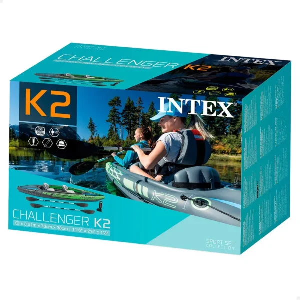2 személyes felfújható gumi kajak - Intex - Image 7