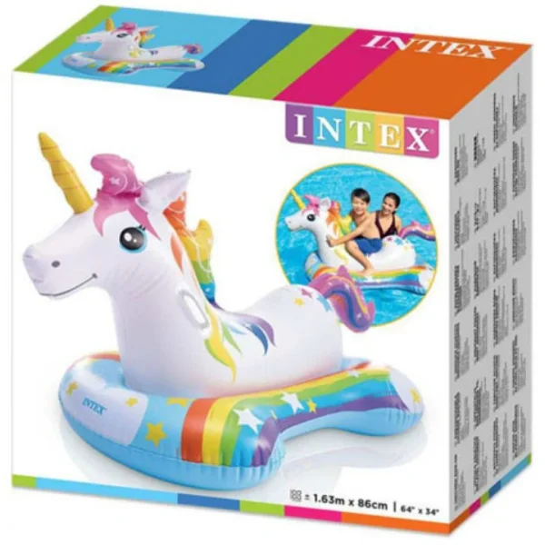 Intex Felfújható unikornis lovaglómatrac, Strandmatrac, Úszómatrac - Image 2