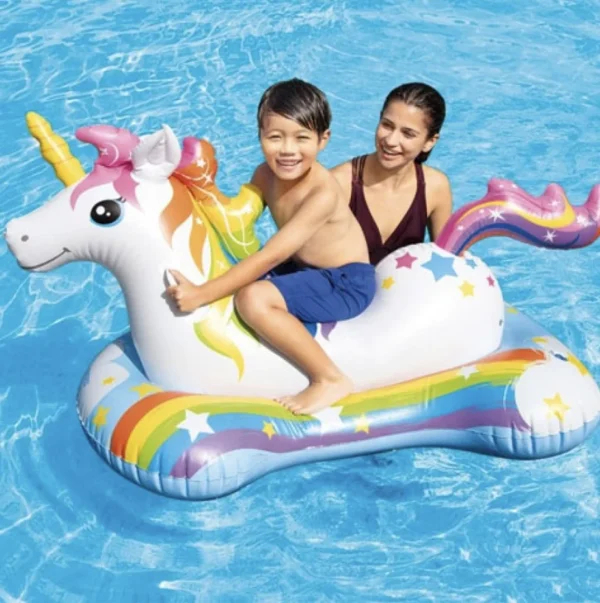 Intex Felfújható unikornis lovaglómatrac, Strandmatrac, Úszómatrac - Image 3